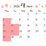 4月の定休日のお知らせ