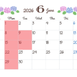 6月の定休日のお知らせ